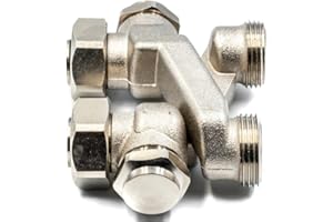 KNM TRADE HERZ Hahnblock 3/4", Kreuzungsstück in Bauform „X“ zum Absperren