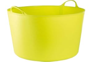 RED HOG - Flexi, contenitore per casa, giardino, edifici, super resistente, multiuso, con manici, capacità: 120 kg, 55 x 35 x 44,5 cm (55 l, verde pistacchio)