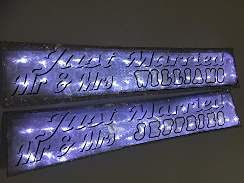 flashflash banners NEW Flashing LED Light up personalised mr & mrs Wedding decorations banner