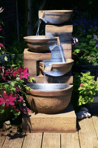 Kaskadenbrunnen "Kendal" mit LED-Beleuchtung