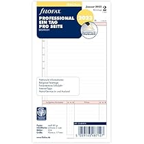Filofax A5 Professional 2023 - 1 Tag Auf 1 Seite Deutsch