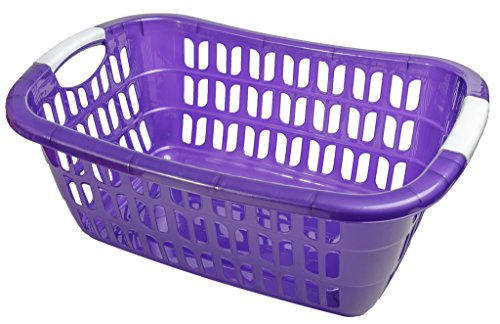 Wäschekorb von HRB 55 x 37 x 20 cm Wäschewanne Wäsche Box (Lila) - 2