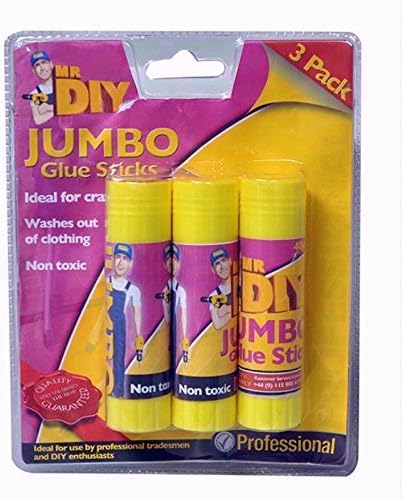 3PK JUMBO GLUE STICK Non-Toxic Ideal for Arts Crafts Children Kids by Traderia