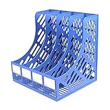 organizador de escritorio vertical Tamaño: aprox. 34 x 25,7 x 31 cm, el archivo de malla es adecuado para A4 y subtamaño, y cada compartimento tiene un ancho de aproximadamente 8 cm.
