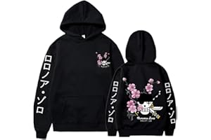 NIUHE One Piece Zoro Homme Sweat à Capuche Sweat Manche Longue Pull Sweat-Shirt coloré Casual