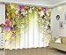 Produktbild Dbtxwd 3D Blackout Lärmreduzierung Fenster Vorhänge, farbige Blumen Drucken Vorhänge, Schlafzimmer Wohnzimmer Dekoration , wide 2.64x high 2.41