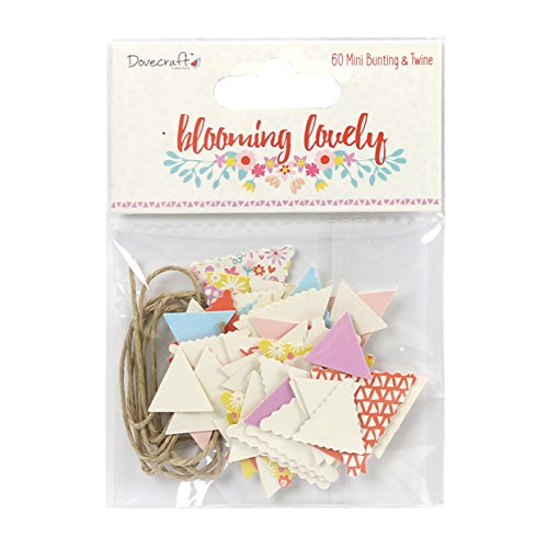 Dovecraft Blooming Lovely Mini Wimpelkette und Bindfäden, mehrfarbig