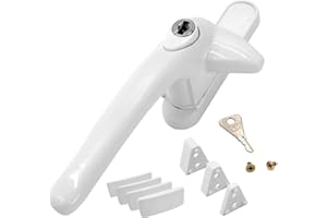 TRULY PVC LIMITED Universal Cockspur Window Handle Kit - Left, White/White