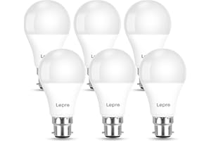 Lepro Bayonet Light Bulb, Cool White 6500K, 60W Equivalent, 8.5W 806LM B22 LED Bulb Daylight White, Energy Saving Light Bulbs Bayonet, Non-dimmable, Pack of 6