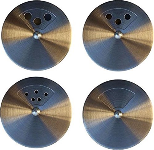 Gewürzstreuer Vorratsgläser mit Streuregulierung Edelstahl mit Sichtfenster 80 ml 12 Stück