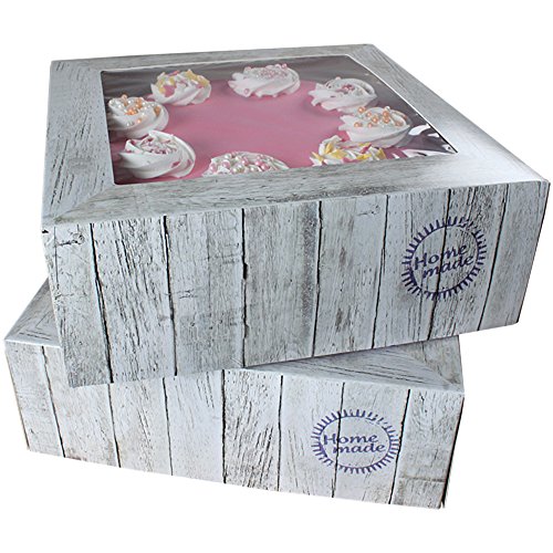 FunCakes Cake Box -Pure- 26x26x12cm, 2er Set Kuchenschachtel, Tortenkarton