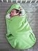 Wallaboo Baby Blanket Coco - For Car seat and Travel - 100% Pure Cotton - 90 X70 cm - For Babies from Newborn - Green
