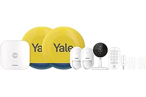 Yale Smart Alarm Premium Kit - 10 Pieces [NO Subscription Required] Arm, Part-Arm, Disarm | Control 4 Security Areas | Real-Time Alerts | Compatible with The Yale Home app