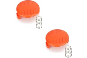 MOECSHSY RC-100-P - Tapa de carrete de recortadora, tapa de carrete duradera para BLACK+DECKER compatible con GL280-1825, tapas de repuesto para carrete GL280-1825, 2 unidades