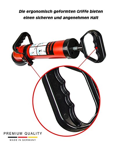 Hochdruck Abflussreiniger – Inkl. 2 Adapter – Made in Germany- Saug und Druck Pumpe – Rohrreinigungspumpe – Vakuum Rohrreiniger – Bei Verstopfter Toilette und Abflüssen – Professionelle Druckluft Pumpe für WC und Abfluss-verstopfung – Profi Pömpel – Pump XL - 2