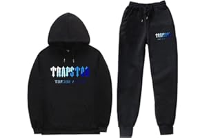 XUEQINGDE Tuta Trapstar Uomo Donna,2 Pezzi Trapstar Tuta Jogging Sportiva Set Autunno Inverno Completo Trapstar Ricamata Shooters In Pile Unisex