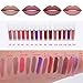 ROPALIA 15 Colors Matte Nude Lip Gloss Scrub Bottle Non-stick Cup Cosmetic Lipstick