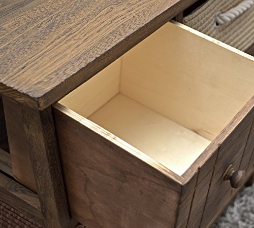 Landhaus Kommode Shabby Used Antik Schrank Regal mit Körben und Schubladen NEU - 3