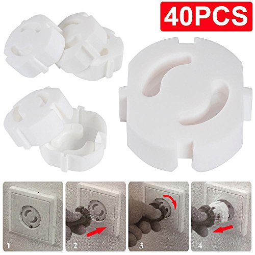 Preisvergleich Produktbild Yaheetech 40 Stück Steckdosensicherung Kinderschutz für Steckdosen