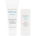 Vasanti Brighten Up Exfoliator (120g) and Moisturizer (60ml) Kit - Brighten, Cleanses, Anti-Aging Natural Vegan-Friendly Facial Skincare