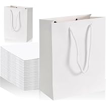 Buste Regalo, Sacchetti Carta Kraft con Manici, 40 Pezzi per Caramelle Compleanno, Feste