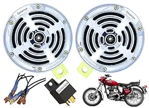 Generox Super Sonic Horn with 30Amp Relay and Connecting Wire for Royal Enfield Bullet Electra