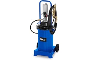 MSW MOTOR TECHNICS MSW Pneumatic Grease Pump 12 L Portable Lubricant Oil Grease Injector Gun Compressor Air Grease Pump Dispenser PRO-G 12M (Pump Pressure 300-400 Bar, 4m Hose, Compression Ration 50:1)