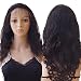 S-noilite® 100% Brazilian Virgin Human Hair Wig Body Wave Wavy with Baby Hair Remy Remi Hair Glueless Lace Wigs for Women 130% Density (12")