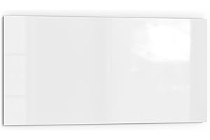 DEQORI Küchenrückwand Glas | Unifarben - Weiß | 80x40 cm | Bad- oder Herd-Rückwand | Herdblende Spritzschutz für Küche & Badezimmer | Moderne Deko für Fliesenspiegel