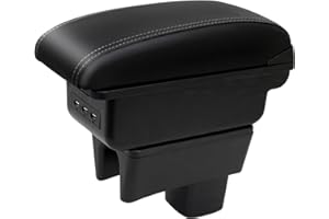 ‎YJYWZH YJYWZH für Suzuki Swift 2005-2024 Armlehne Auto Doppelschicht Mittelkonsole Große Aufbewahrungsbox mit 3 USB-Ladeanschluss Schwarz
