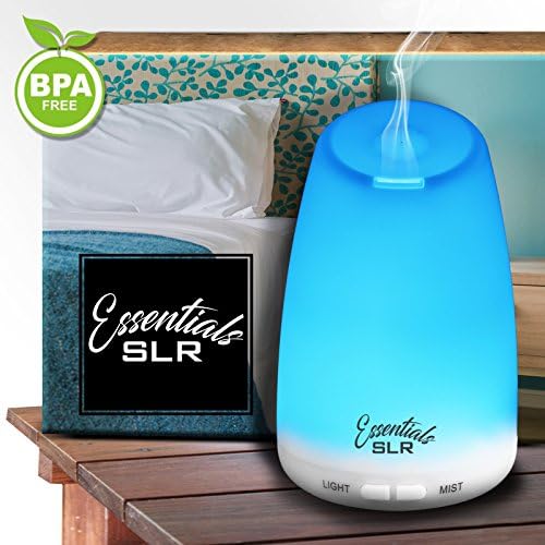 SLR 120ml Aromatherapy Essential Oil Diffuser with Multi-Color Changing LED, Ultrasonic Aroma Air Humidifer, Auto Shut-Off