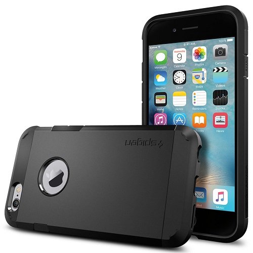 iPhone 6S Case, SpigenÂ® [Tough Armor] iPhone 6 Case with Extreme Heavy Duty Protection and Air Cushion Techonology for iPhone 6/6S - Black