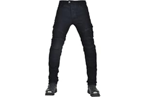 CFlong Pantaloni da Motociclista da Uomo Donna, Pantaloni da Motociclista corazzati con Armatura CE Rimovibile