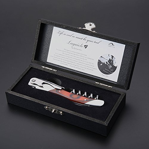 FlyingColors Laguiole Professionelle Korkenzieher. Palisander Griff, Holz-Geschenkbox - 2