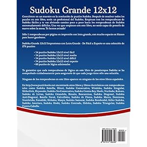 Sudoku Grande 12x12 Impresiones con Letra Grande - De Fácil a Experto - Volumen 20 - 276 Puzzles: Volume 20
