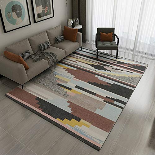 Preisvergleich Produktbild SEEKSUNG Flächenteppiche, Dicker Rutschfester Wohnzimmer-Schlafzimmer-Teppich, Antistatisch, Keine Kugel, Keine Farbteppich Matte, Heimatverbunden Geometrischen Bereich Teppich,S