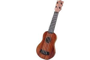 PUMMNY Guitarra Infantil, Ukelele Guitarra Juguete, Mini Guitarra Niño Soprano Infantil, Instrumento de Ukelele, Juguete Musical de Guitarra, para Niños, Pequeños (Color Madera melocotón 38cm)