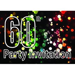 🎂 60th Theme Birthday Party Einladungen Einladungen Kinder Erwachsene Männer / Frauen 🎂