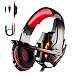Produktbild OCDAY G9000 Stereo Gaming Kopfhörer mit Mikrofon und 3,5 mm Klinkenstecker für PS4, PC und Handy Schwarz/Rot