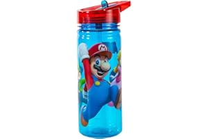 CARTOON Trinkflasche aus Tritan Super Mario Ecozen mit klappbarem Ausgießer für Kinder, 580 ml, BPA-frei