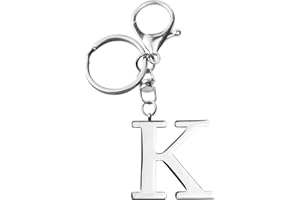 ORUZA Letter Keyring Alphabet Initial Keychain, Metal Letter Key Ring for Women Men Handbag Wallet Purses Letter
