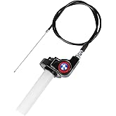 EXLECO Quick Grip Motorcycle Aluminium with Cable 1.2 m, Black | Motorcycle Throttle Grip 22 mm, Quick Gas Grip, Fast Motorcy