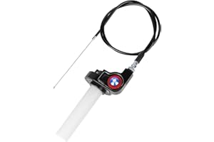 ‎EXLECO EXLECO Schnellgasgriff Motorrad & Gasbowdenzug, Gasgriff Motorrad 22mm, Aluminium Gaszuggriff mit 1.2M Kabel, Quick Turn Twist Gasgriff Kabel Kit, Kurzhubgasgriff für 50cc-200cc Motocross ATV Schwarz
