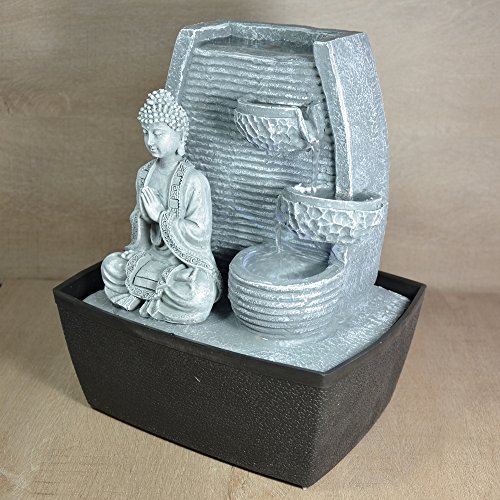 Innenbrunnen Zimmerbrunnen Feng Shui Weisheit LED Beleuchtung 24 cm - 3