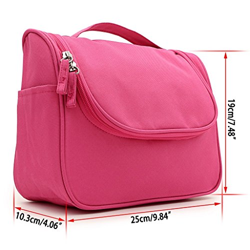 CINEEN Wasserdicht Kosmetiktasche Reise Make-Up Kosmetikkoffer Verfassungsbeutel Schminktasche Kulturbeutel Zweischichtig Klein Tupfen Toiletry Bag Handtasche - 7
