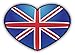 Produktbild United Kingdom Glossy Heart Flag Auto-Dekor-Vinylaufkleber 12 X 10 cm