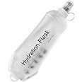 AXEN 500ML Soft Flask, TPU Foldable Running Hydration Flask, Soft Collapsible Water Bottle for Hydration Pack Cycling Marathon Running Hiking, White