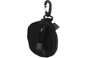 ZHONGLEFA Military EDC Pouches with Hook Tactical Pouch Round Mini Key Wallet Pouch with Hook Tactical Coin Purse for Outdoor Hunting Camping Hiking Trekking