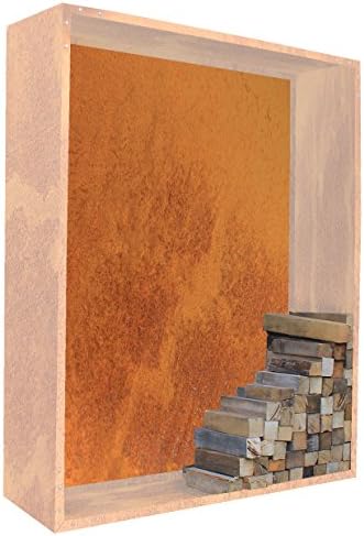 Palatino Exclusive Line Backboard for Firewood Shelving Woodpecker Corten Steel 150 x 180