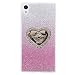 Produktbild MAOOY Silikonhülle für Sony Xperia XA Ultra, Ultra Crystal Gel Cover Glänzend Gold 360 Grad Drehender Diamantring Standplatz Mädchen Motiv Schale Etui für Ultra - Rosa mit Ring